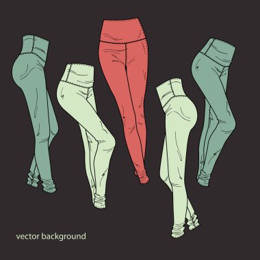 Vector background with pants. clipart