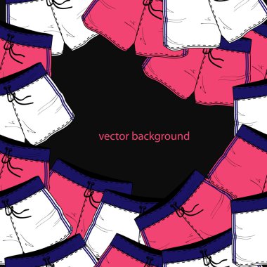 Vector background with different shorts. clipart