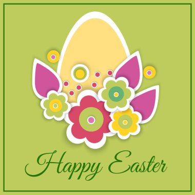 Mutlu Paskalya kartı - vektör çizim