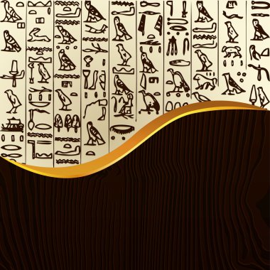 Sample of Egypt hieroglyphs - vector illustration clipart