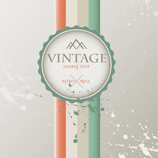 Fundo Vintage Com Etiqueta —  Vetores de Stock