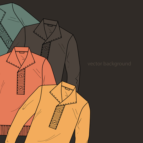 Vector background with men's sweater.