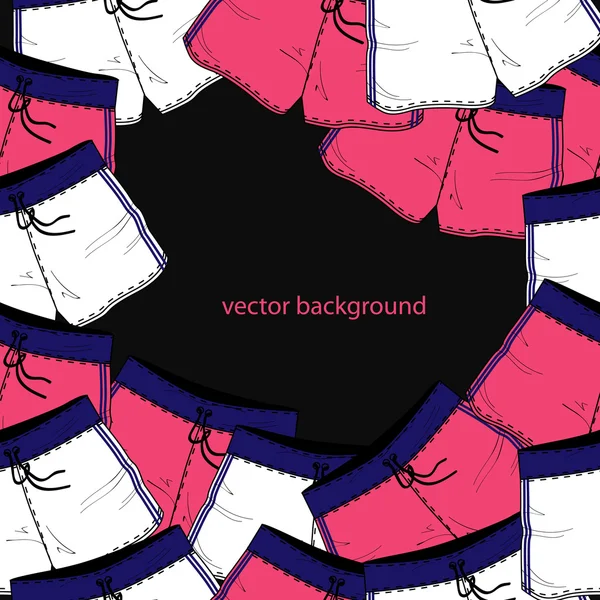 Fondo Vectorial Con Diferentes Pantalones Cortos — Vector de stock