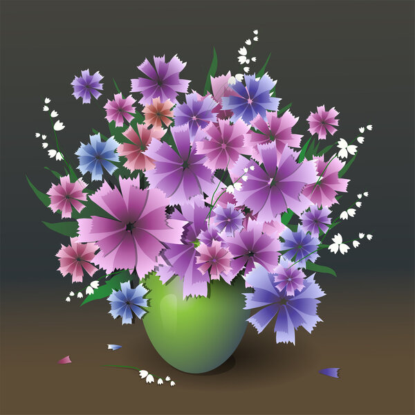 Vector illustration of a bouquet.