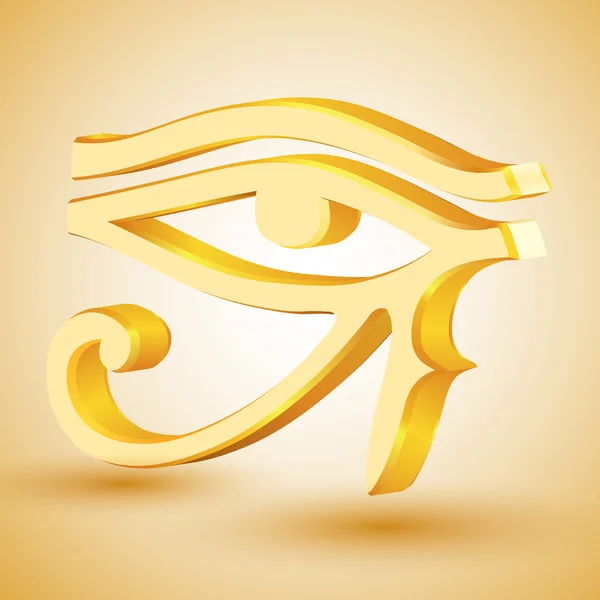 Złota Oko Horusa — Wektor stockowy