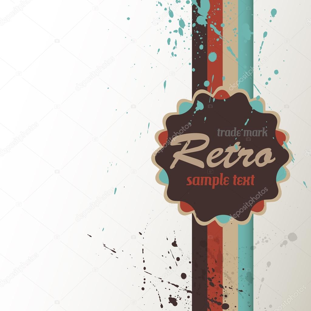 Retro background with label.