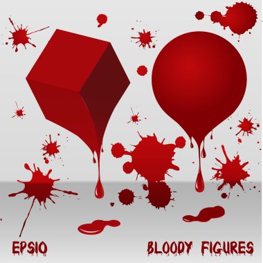 bloody figures. Vector illustration.  clipart
