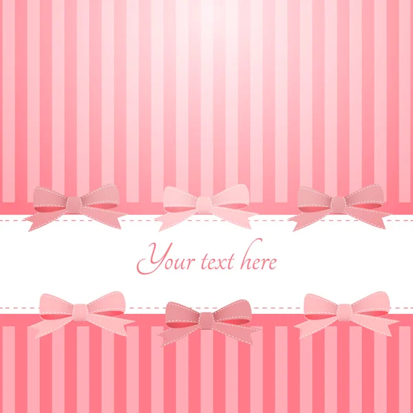 Vector Pink Background Bows — Stock Vector