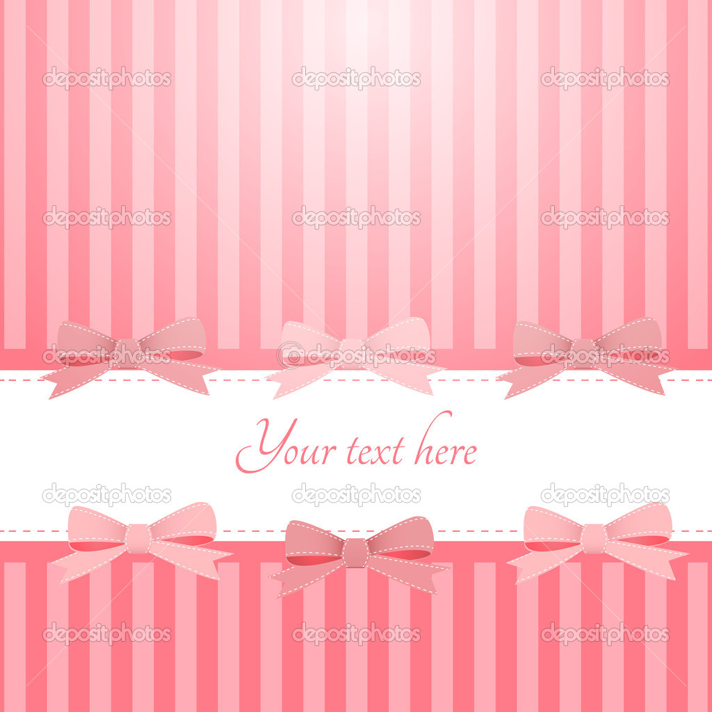 Vector pink background with bows