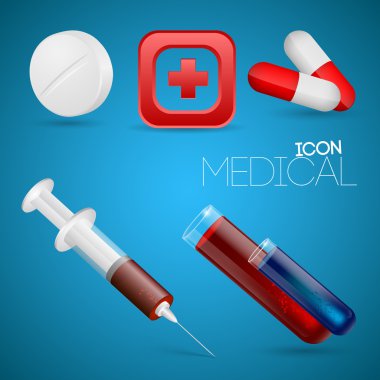 Vector set of medical icons. clipart