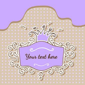 Vector purple frame with crown.