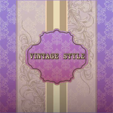 Vintage frame. Vector background. clipart
