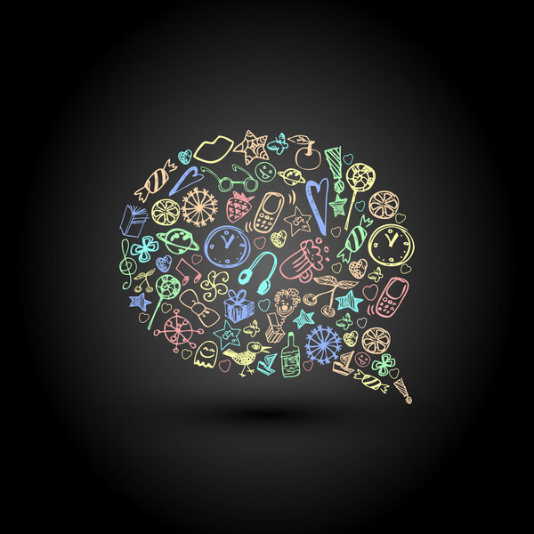 Vector speech bubble. Vector illustration. 