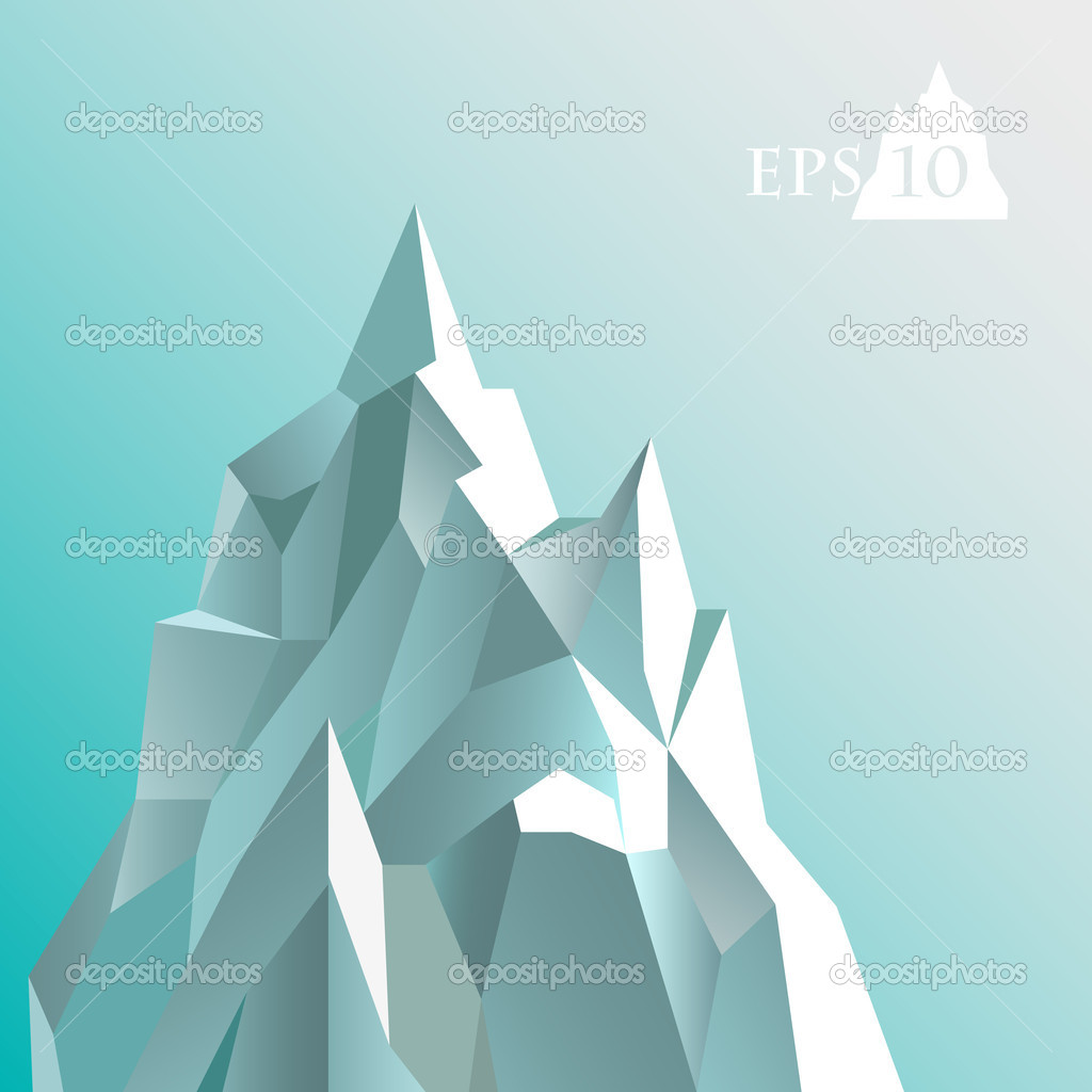 Vector illustration of abstract iceberg.