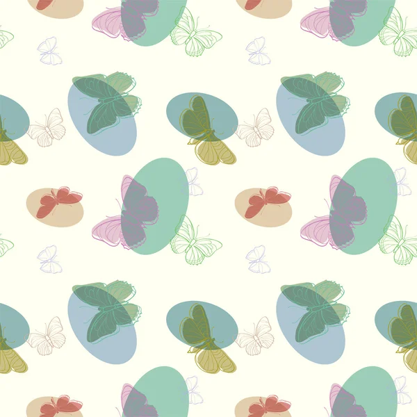 Fondo Mariposa Inconsútil Ilustración Vectorial — Vector de stock