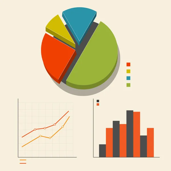 Delar Infographics Retrostil — Stock vektor