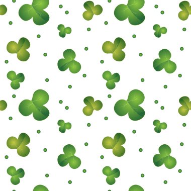 Yeşil yonca Dikişsiz desen - St patrick's day için vektör arka plan