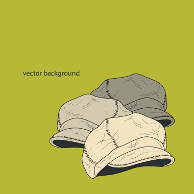 Vector background with hats. clipart