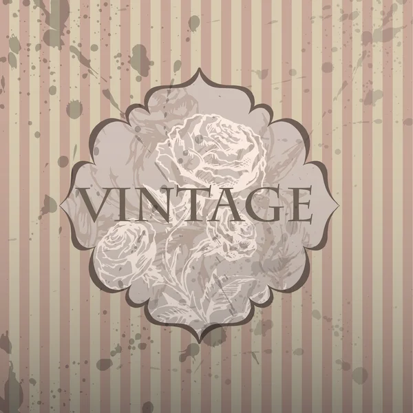 Cadre Vintage Fond Vectoriel — Image vectorielle