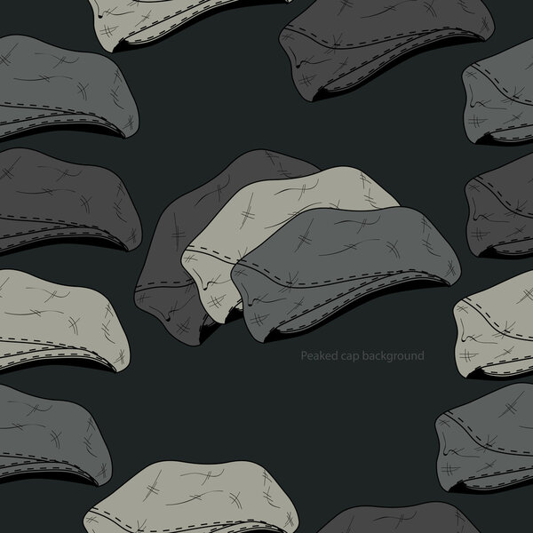Vector background with hats.