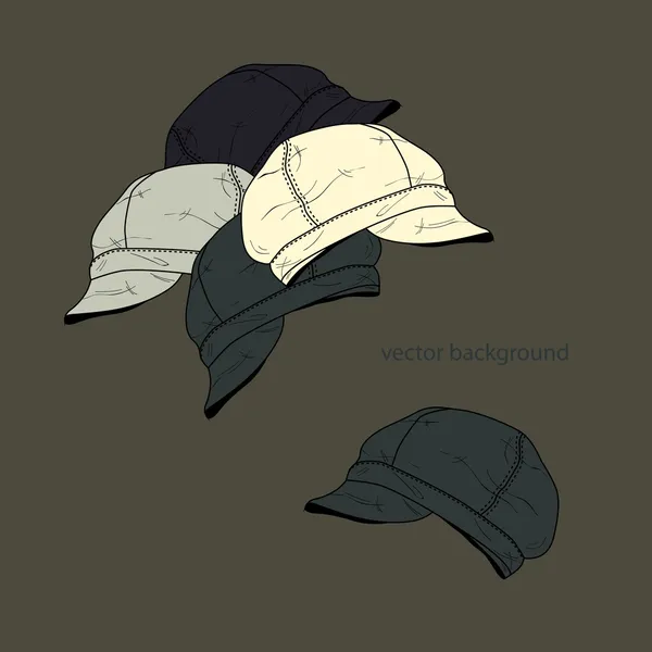 Vector Background Hats — Stock Vector