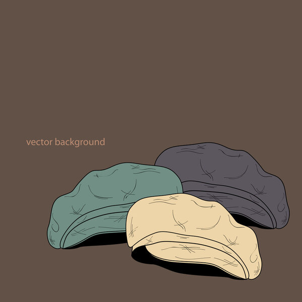 Vector background with hats.