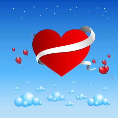 Balonlu Valentine's arka plan
