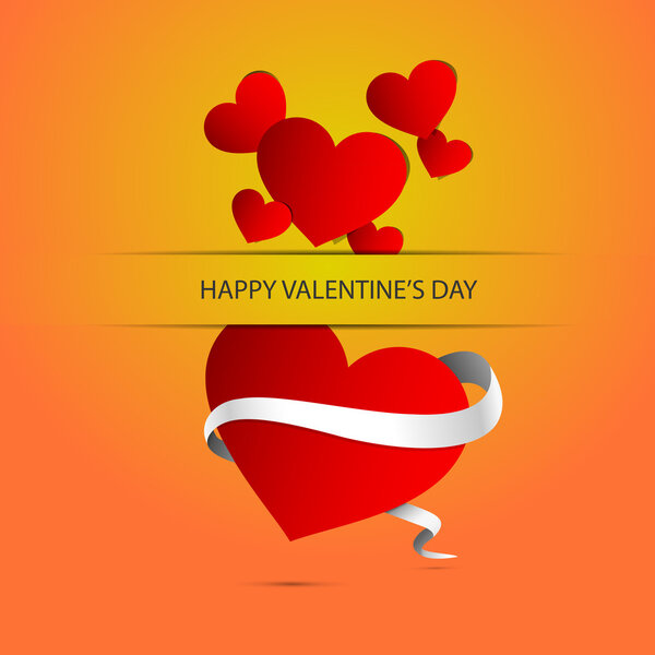Vector background with heart for Valentine's day.