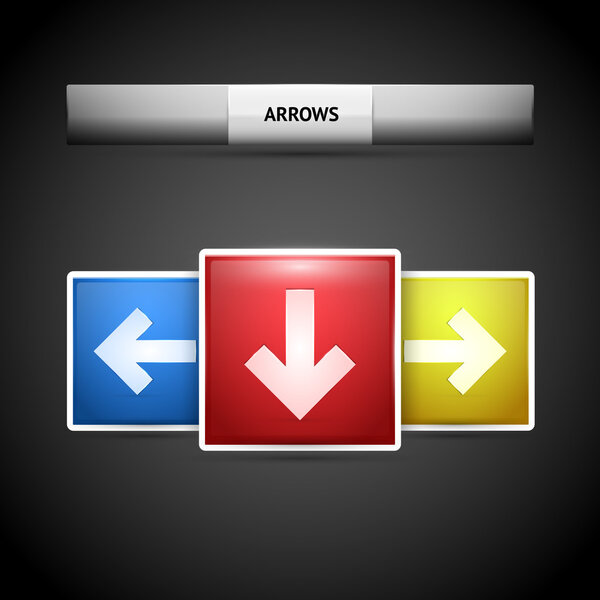 Vector arrow buttons. Vector illustration. 