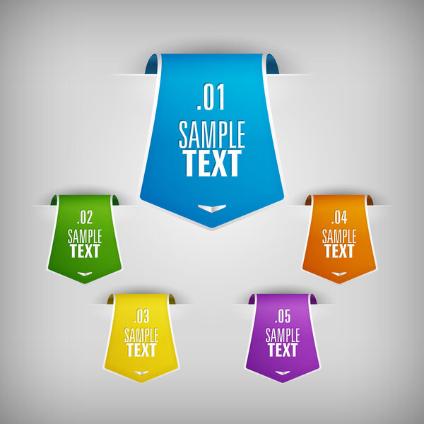 Векторный набор этикеток лент
.