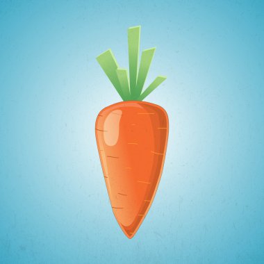 Carrot Vector Illustration on a blue background clipart