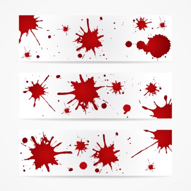 Colorful bright ink splashes on white background clipart
