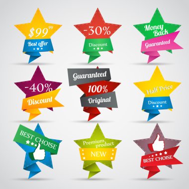 Collection of sale stars clipart