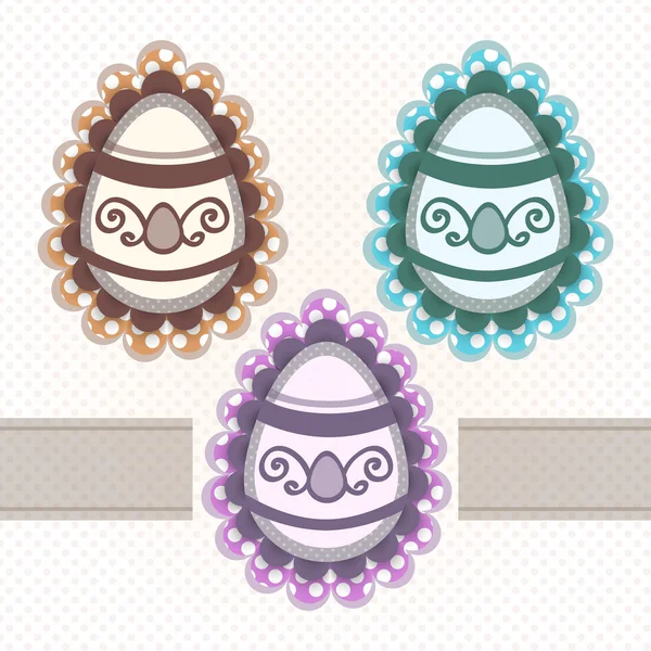 Vector Conjunto Huevos Pascua — Vector de stock