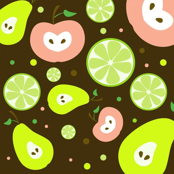 Fruits Seamless Pattern Vector Illutration Stock Illustration