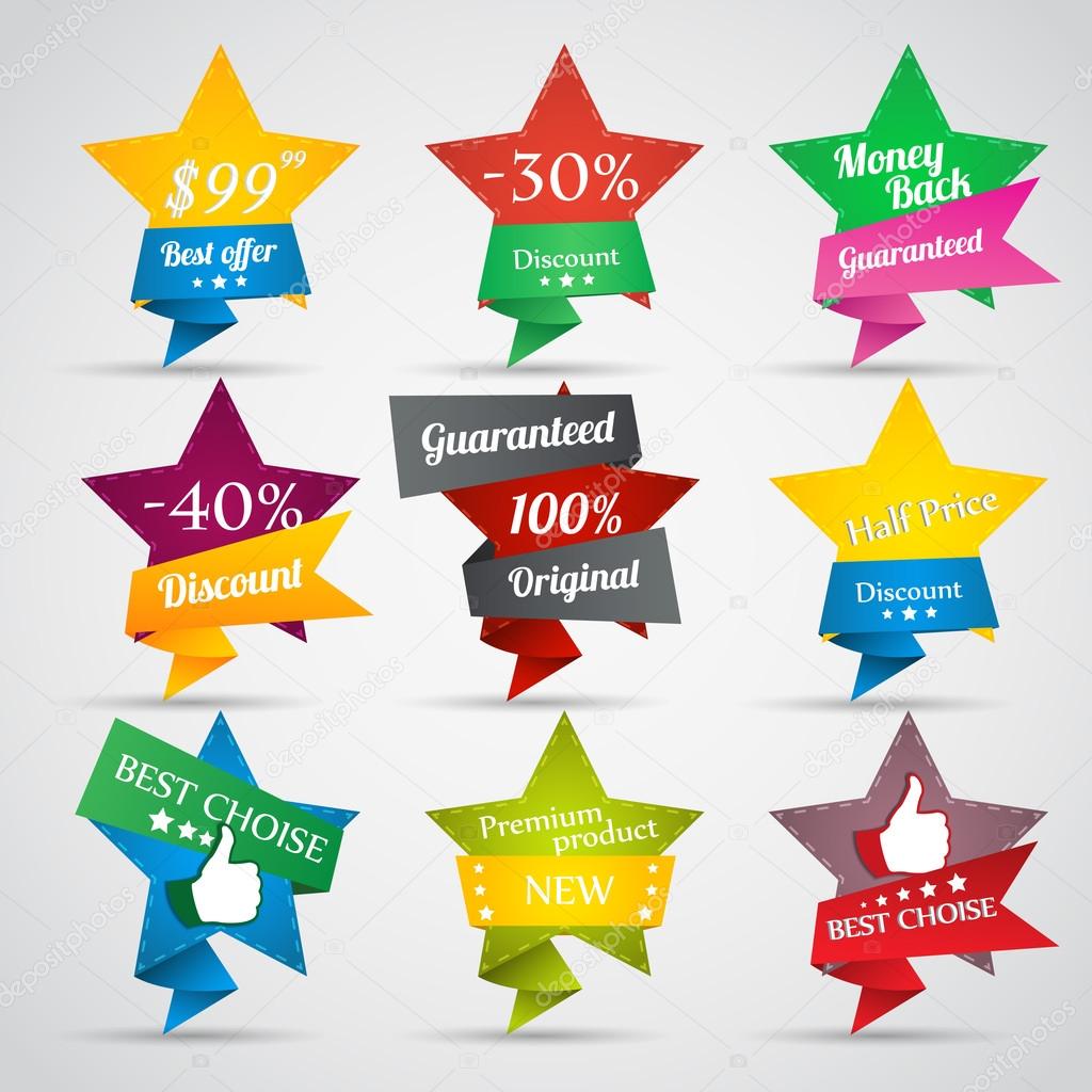Collection of sale stars