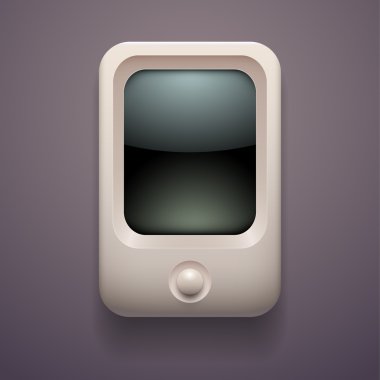 Vector illustration of a media player. clipart