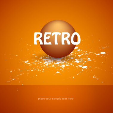 Vector retro background with ball. clipart