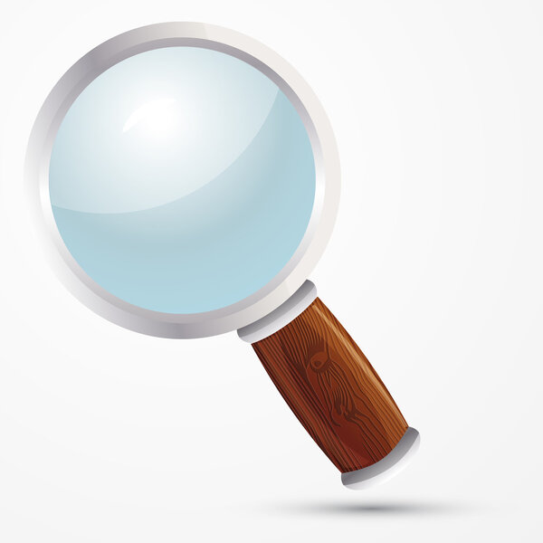 Vector magnifying glass. Vector illustration. 