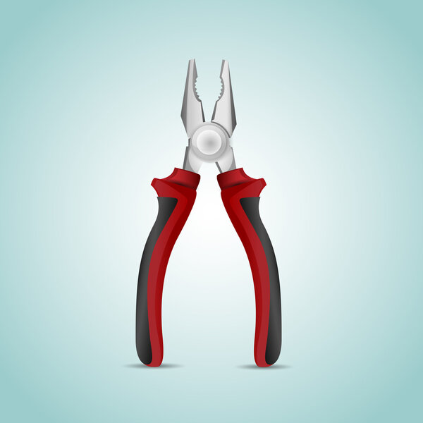 Pliers isolated - vector illustration