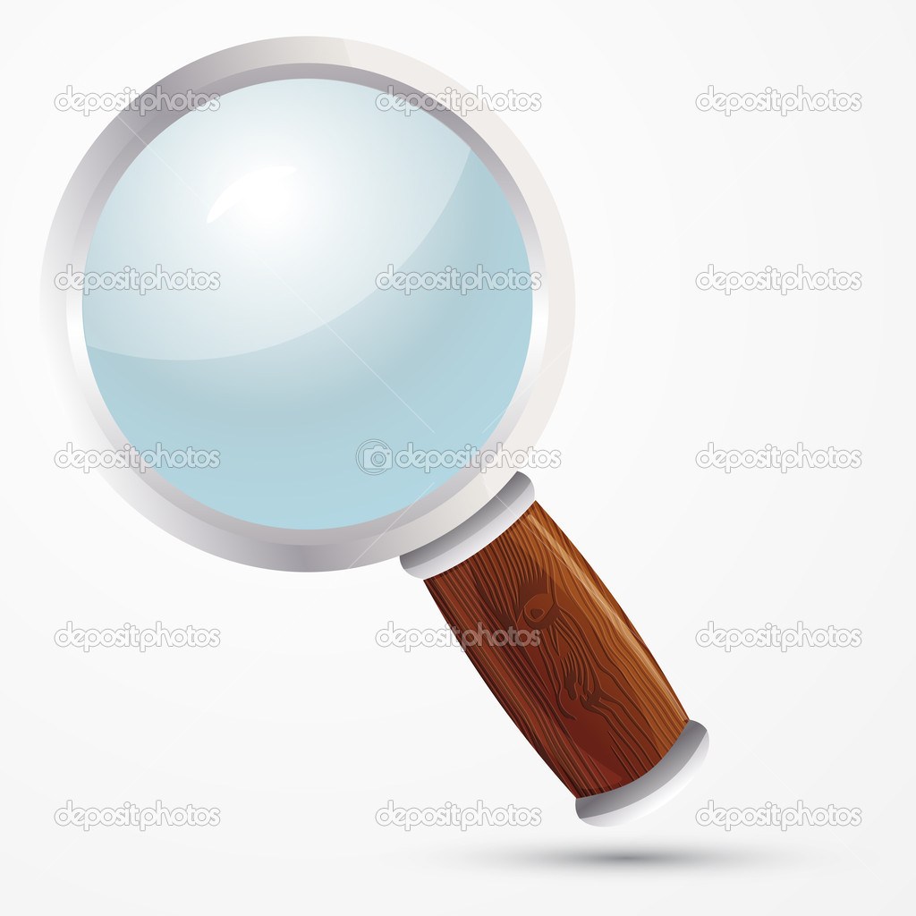 Vector magnifying glass. Vector illustration. 
