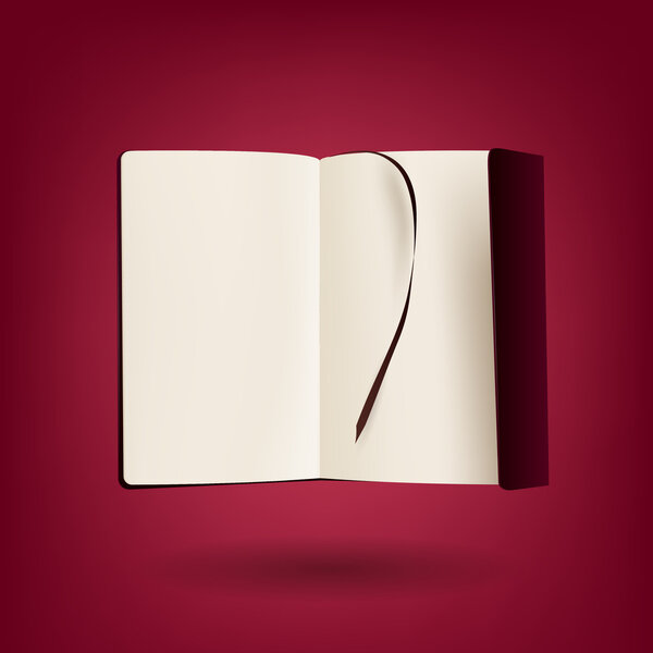 Открытая книга - векторная иллюстрация
