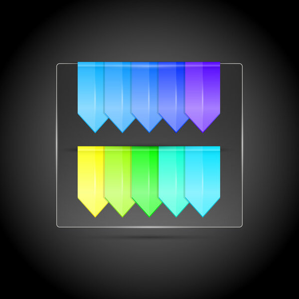 Coloured flags - vector illustration