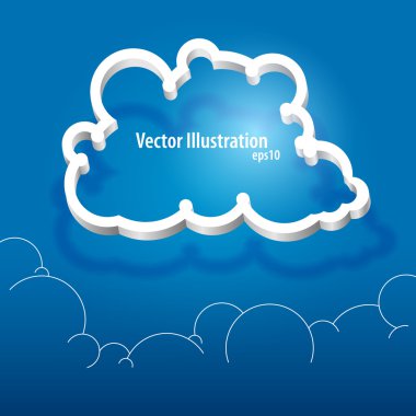 Vector cloud icon. Vector illustration.  clipart