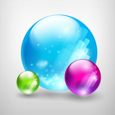 Abstract colored bubbles. Vector illustration. clipart