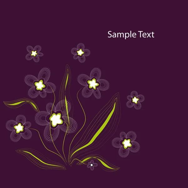 Excelente Fondo Floral Púrpura Ilustración Vectorial — Vector de stock