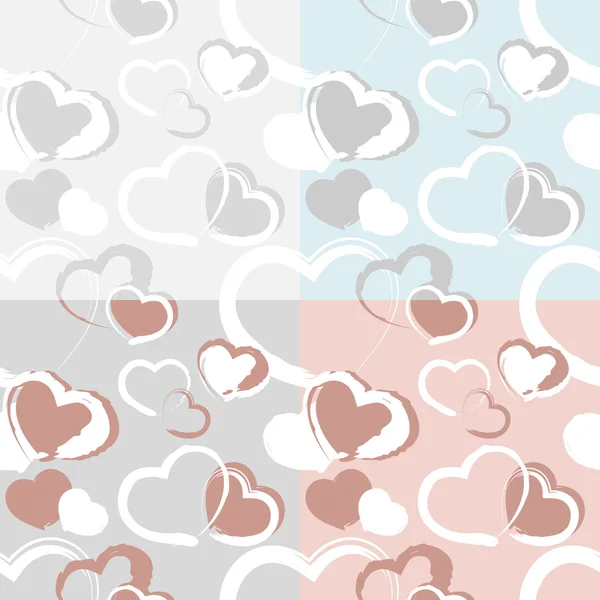 Fondo Vectorial Con Corazones — Archivo Imágenes Vectoriales