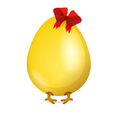 Little chicken in egg. Vector illustration. clipart