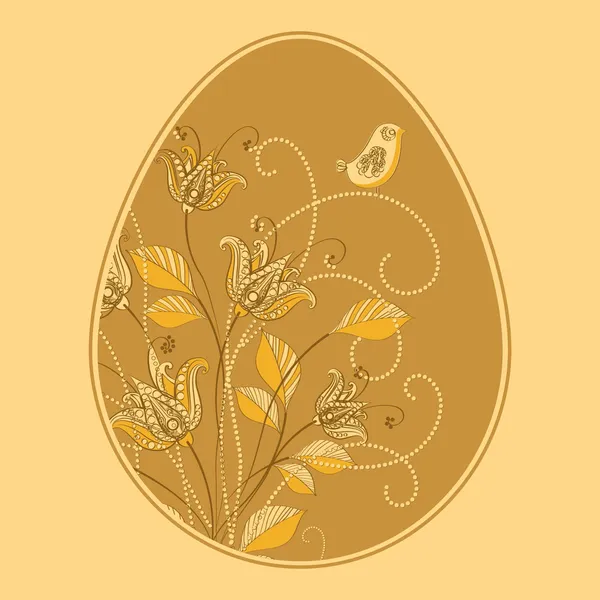 Vector Afbeelding Van Een Floral Easter Egg Rechtenvrije Stockillustraties