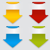 Vector set of colored arrows.